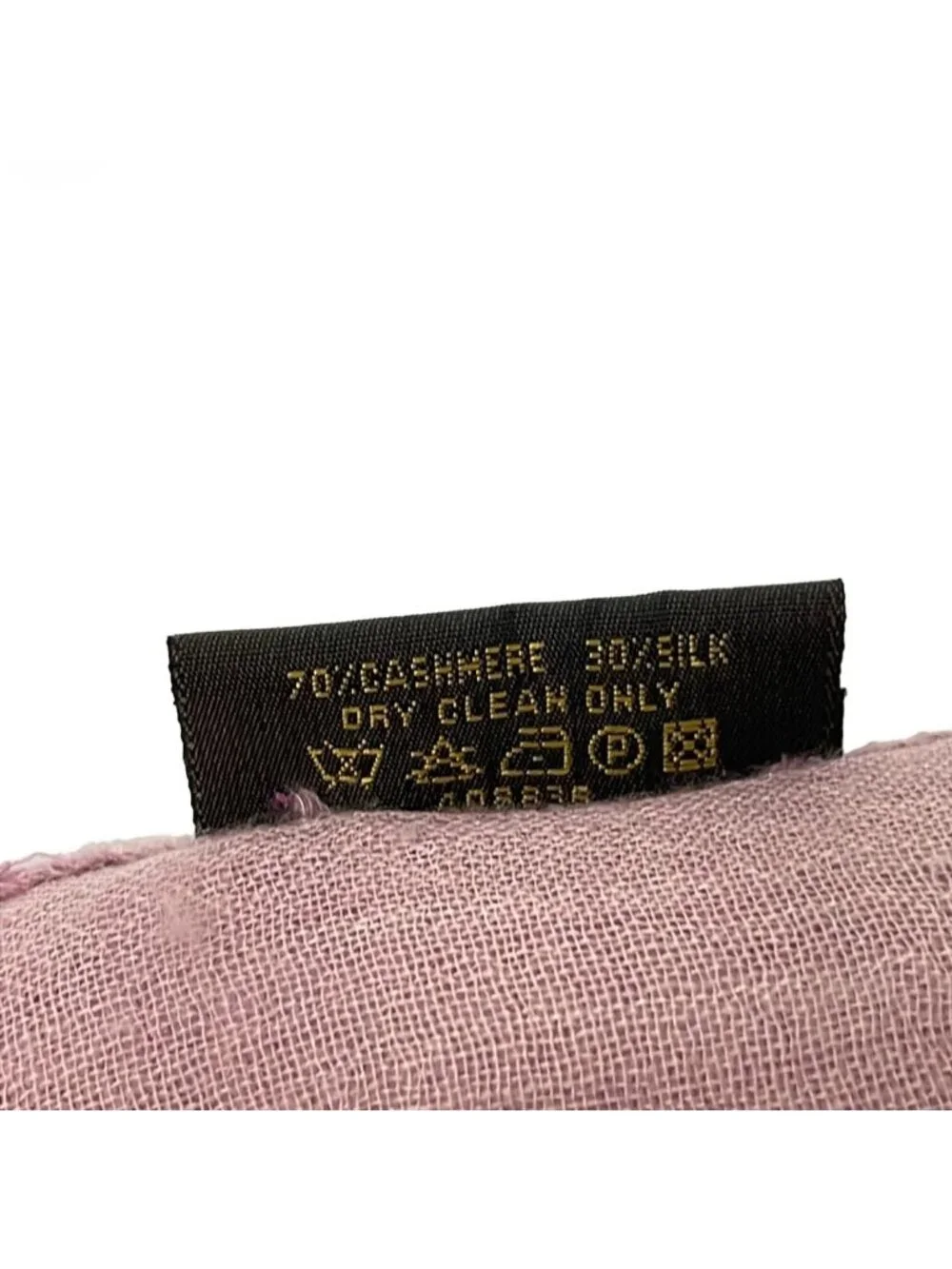 Louis Vuitton Shawl Monogram Pink Cashmere Silk Scarf